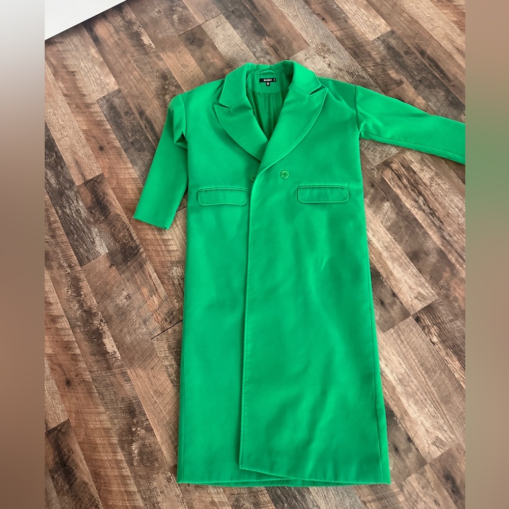 Missguided Green Oversized Coat